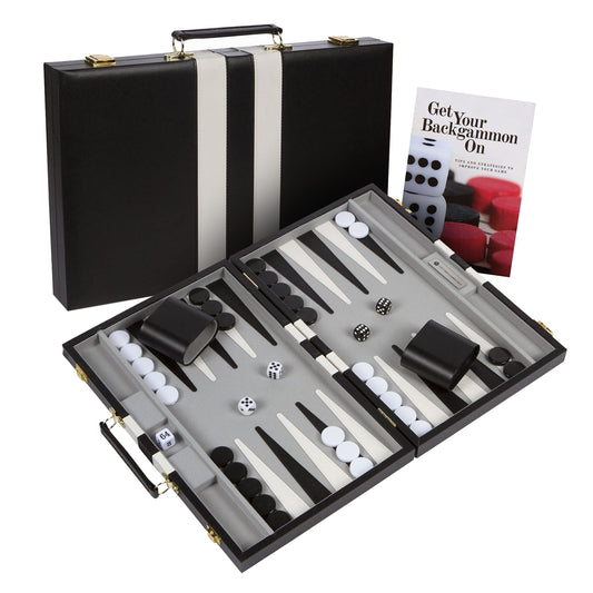 Get The Games Out Top Backgammon Set - Classic Board Game Case - Best Strategy & Tip Guide - Available in Small, Medium, Large and Extra Large Sizes