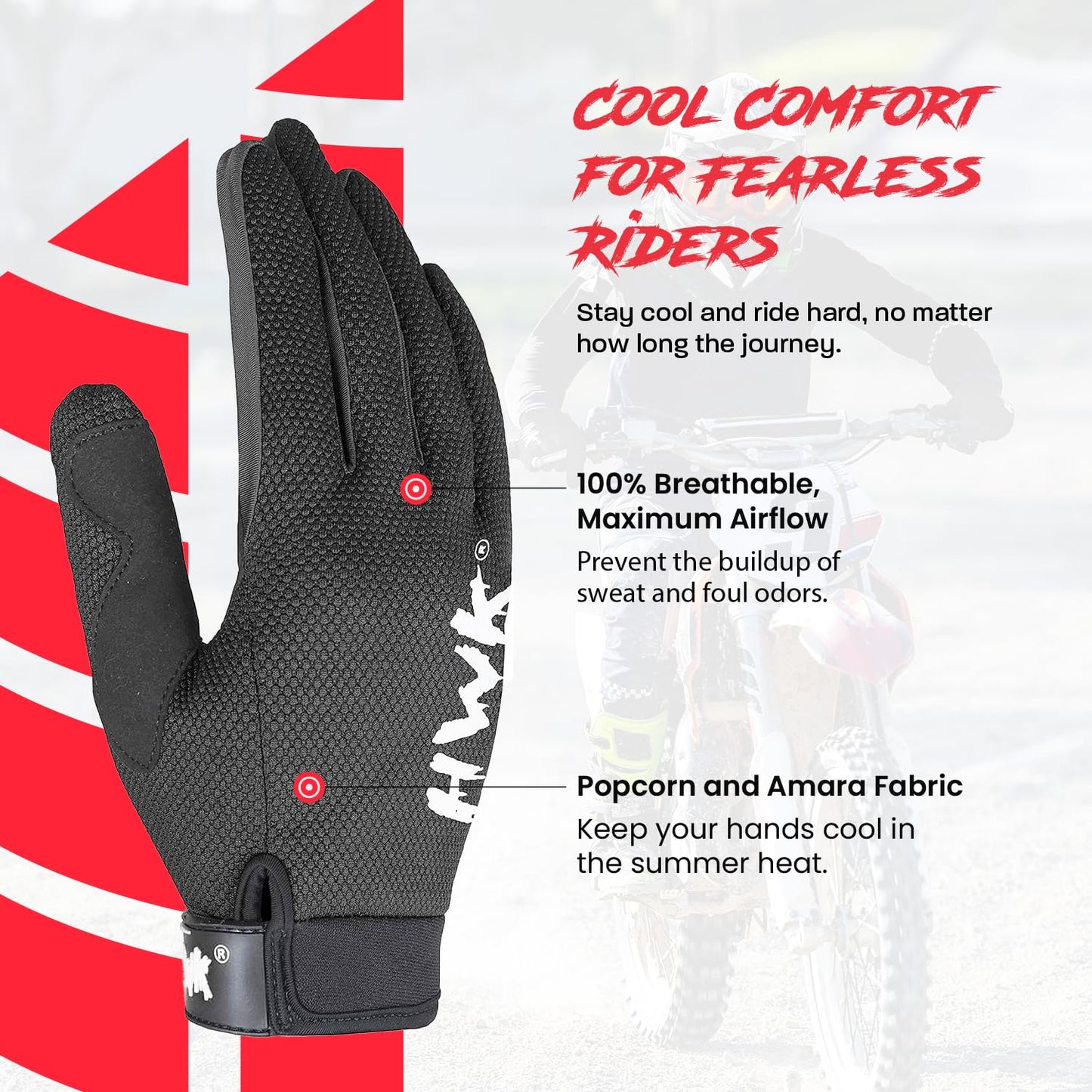 HWK Motorcycle Gloves for Men & Women Motocross Riding Driving Tactical Cycling Biker Moto Racing All-Purpose Gloves