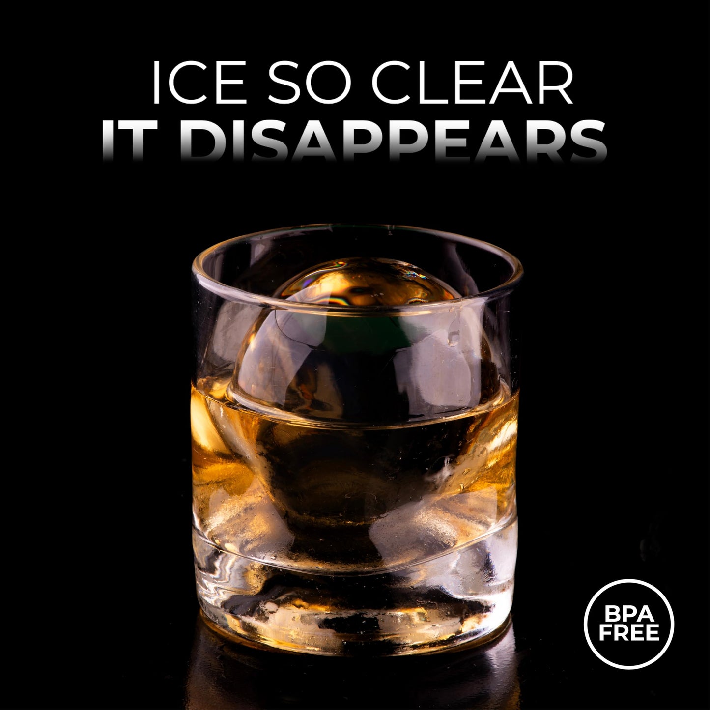 True Cubes Crystal Clear Ice Cube Maker- 4 Large Clear Ice Cubes for Cocktails, Drinks & Whiskey - BPA-Free Silicone Square Ice Cube Mold - Whiskey Gifts for Men