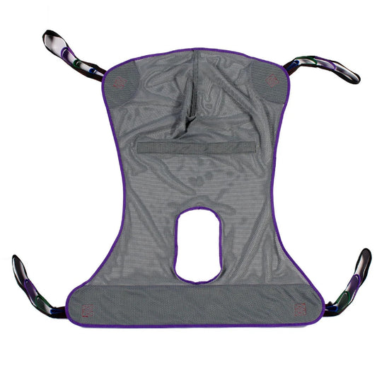 Patient Aid Full Body Mesh Commode Patient Lift Sling, 350lb Weight Capacity (Large)