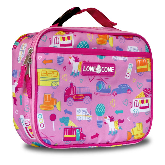 Lone Cone Kids' Insulated Lunch Box - Fun Patterns for Boys and Girls