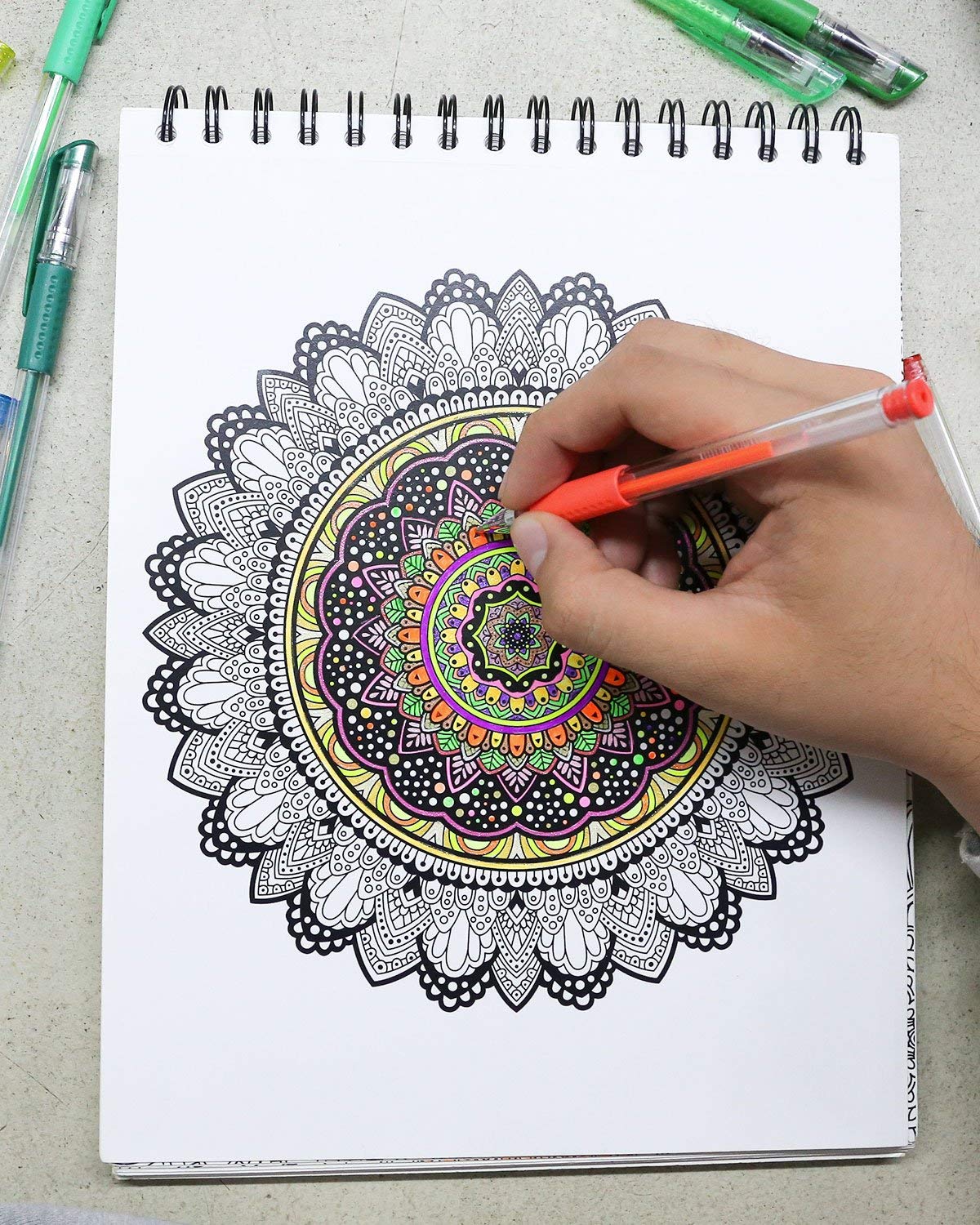 Mandalas II Adult Coloring Book - 50 Original Hand Drawn Designs