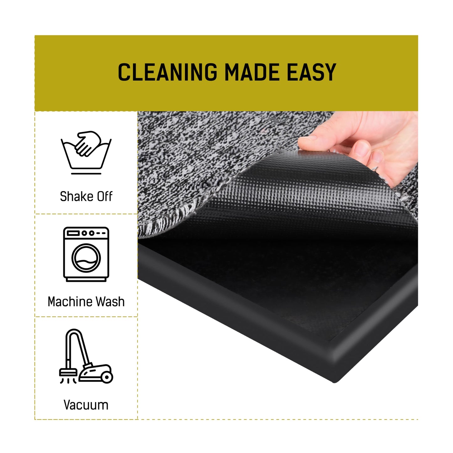 LOSTRONAUT 2-in-1 Wet Dry Mat 25��x16�� - Shoe Cleaning Floor Mat, Non Slip Mat, Used as Indoor & Outdoor Rug, Welcome Mat, Kitchen Mat - Shoe Disinfectant Mat, Shoe Sanitizer Mat for Front Door