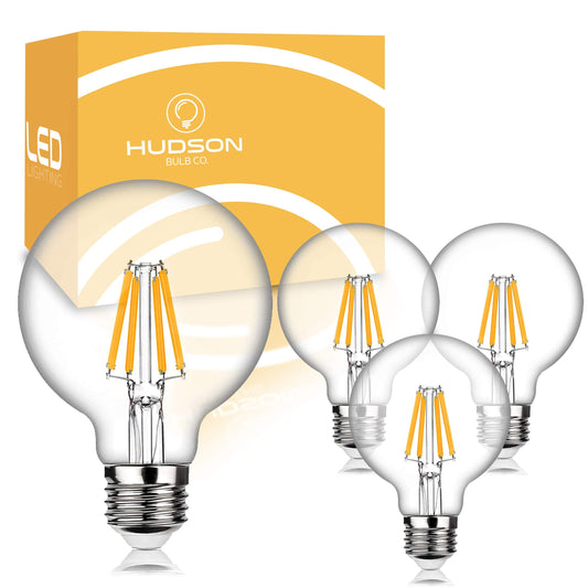 Hudson Dimmable G25 LED Edison Light Bulbs 60W