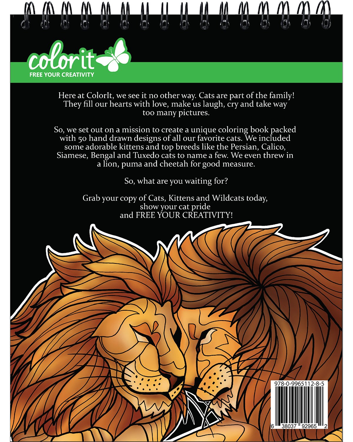 Cats, Kittens, and Wildcats Coloring Book for Adults | Mindful Premium Coloring