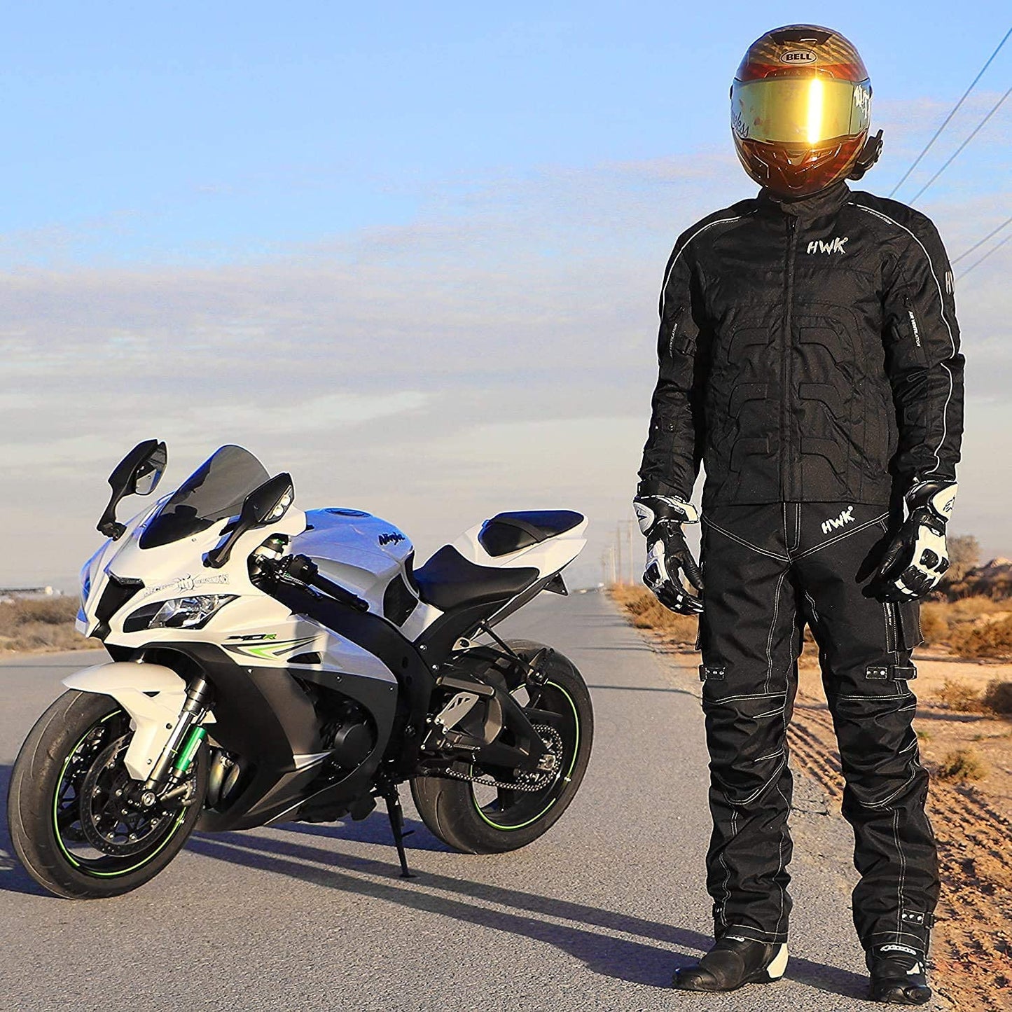 HWK Mesh Motorcycle Pants Motocross Trousers