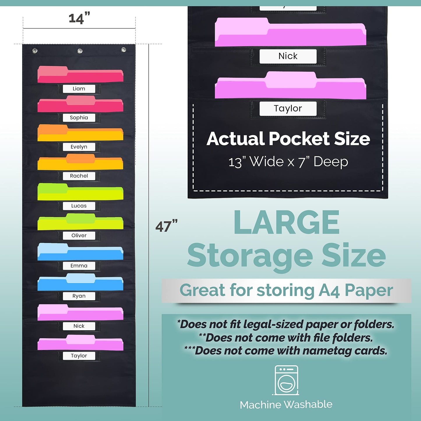 Hippo Creation Heavy Duty Storage Pocket Chart