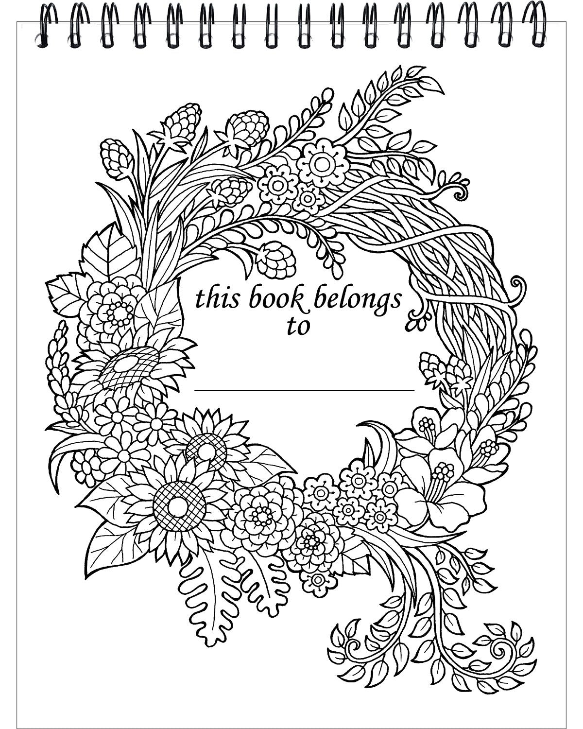 Blissful Scenes Adult Coloring Book - Features 50 Original Hand Drawn Designs Printed on Artist Quality Paper, Hardback Covers, Spiral Binding, Perforated Pages, Bonus Blotter