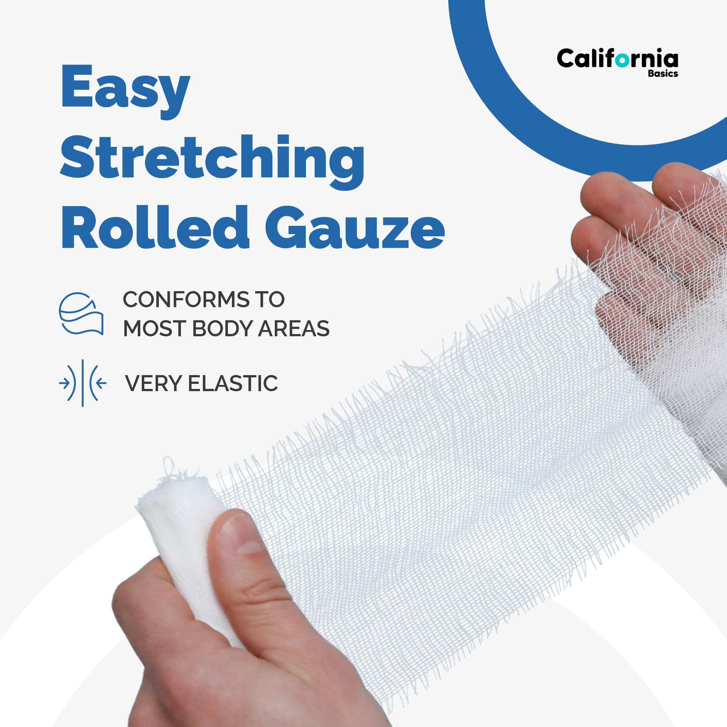 Gauze Bandage Roll with Free Bonus Tape - Rolled Gauze Wrap - White Gauze Rolls - Breathable Gauze Wrap Used for First Aid Wound Care & Medical Supplies