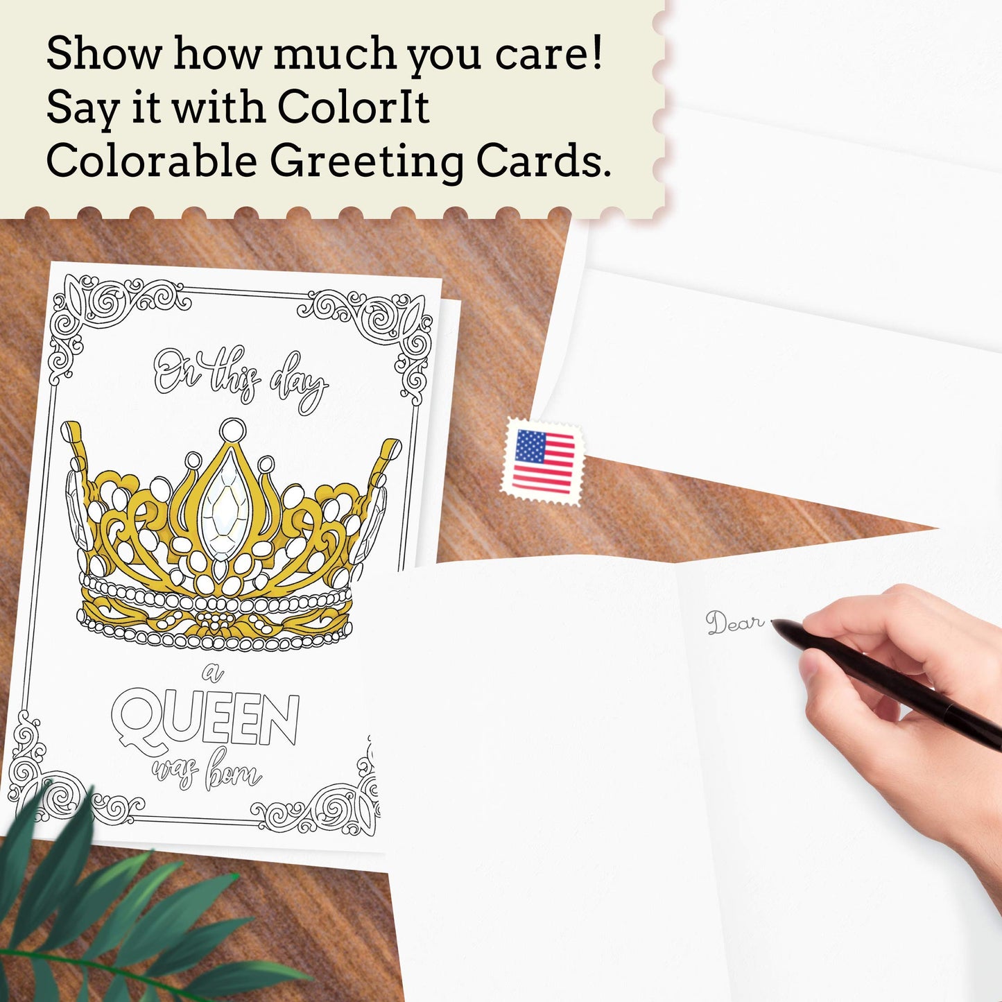 Unique Colorable Greeting Cards (12 Cards to Color with 12 Different Designs, Blank Inside, and 12 White Envelopes)