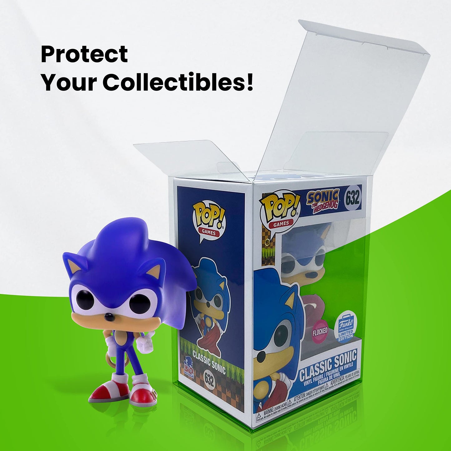 EcoTEK Protectors Compatible with Funko POP- 4" Inch Vinyl Figures Strong, Crystal Clear Case, Heavy Duty Acid Free w/Protective Film & Locking Tab