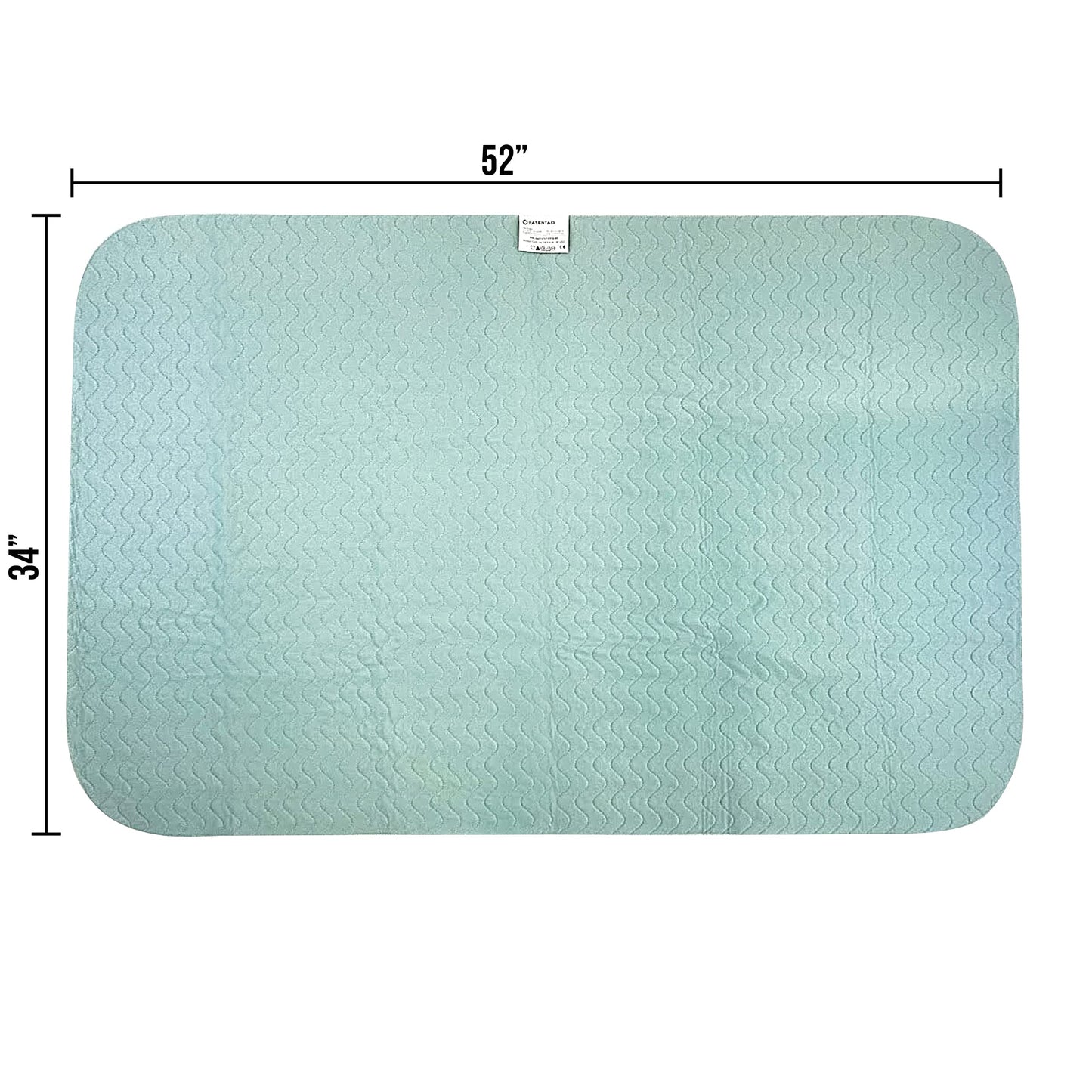 Patient Aid 34" x 52" (2 Pack) Bed Pad | Incontinence Mattress Bedding Protector Liner Underpad | Reusable & Washable | Hospital Quality