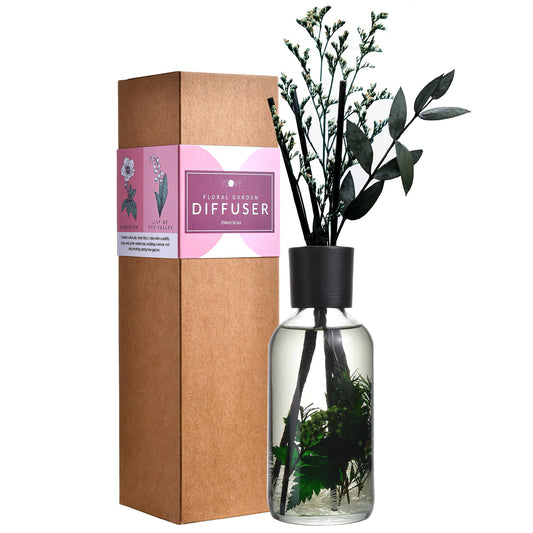 Elegant Reed Diffuser Set - Floral Garden Fragrance Reed Diffusers for Home - 250ml Glass Bottle