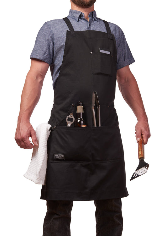 Hudson Durable Goods - Professional Grade Chef Apron for Kitchen, BBQ & Grill