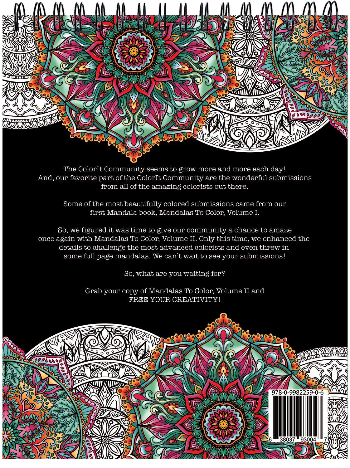 Mandalas II Adult Coloring Book - 50 Original Hand Drawn Designs