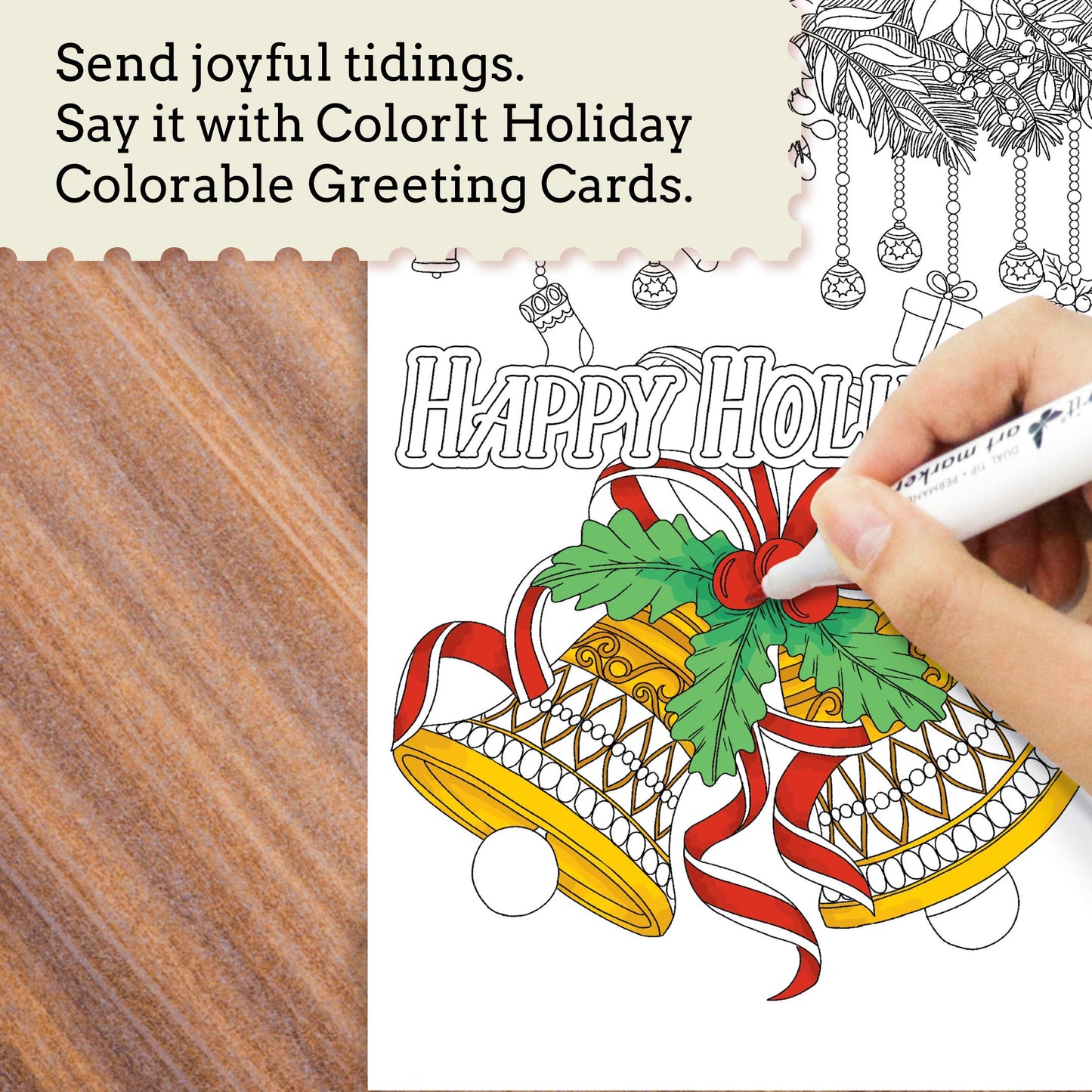 Unique Colorable Greeting Cards (12 Cards to Color with 12 Different Designs, Blank Inside, and 12 White Envelopes)