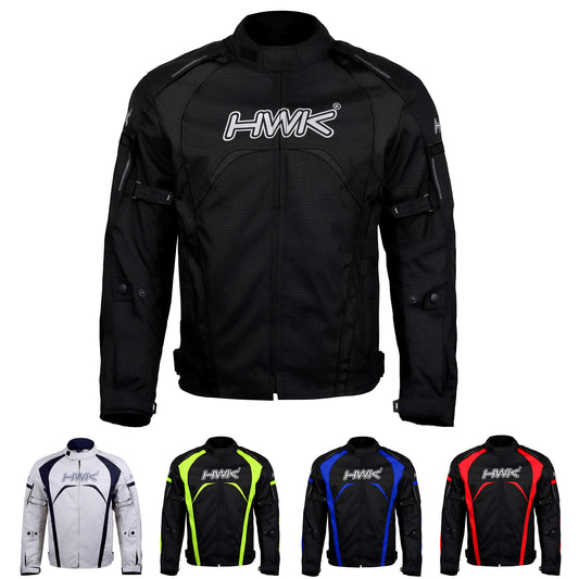 HWK Motorcycle Jacket Men's Riding Textile Racing Motorbike Hi-Vis Biker CE Armored Water Resistant Jackets