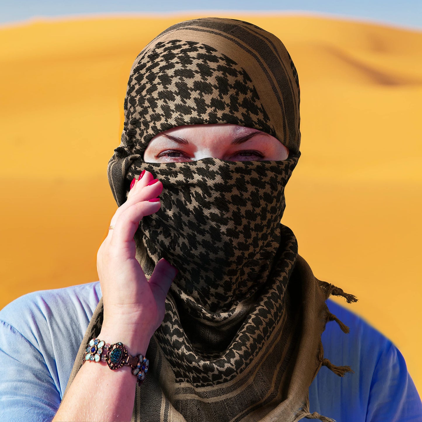 Shemagh Tactical Desert Military Head Scarf Men Women Motorcycle Face Mask Biker Arab Wrap Summer Keffiyeh Cover Scarves…