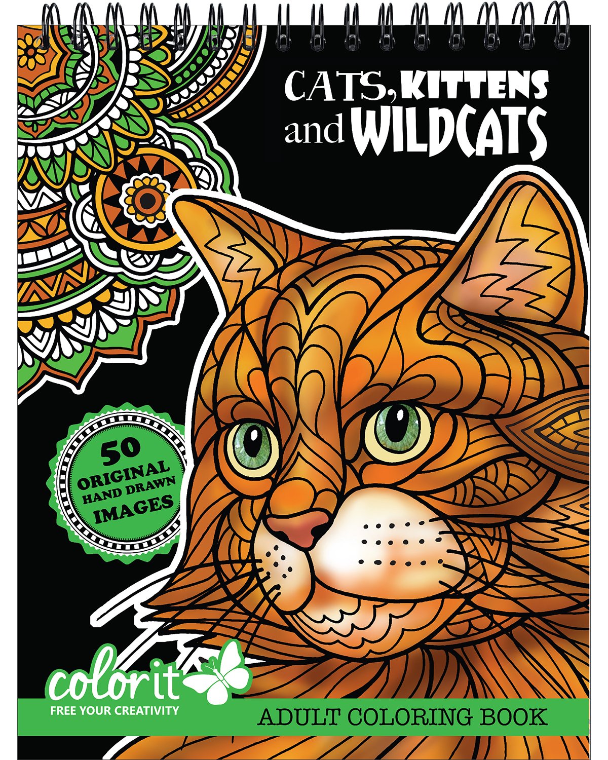 Cats, Kittens, and Wildcats Coloring Book for Adults | Mindful Premium Coloring