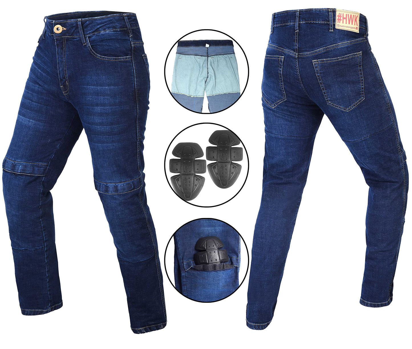 Motorcycle Jeans for Men with Aramid Cargo Work Motocross Denim Biker Riding Jeans