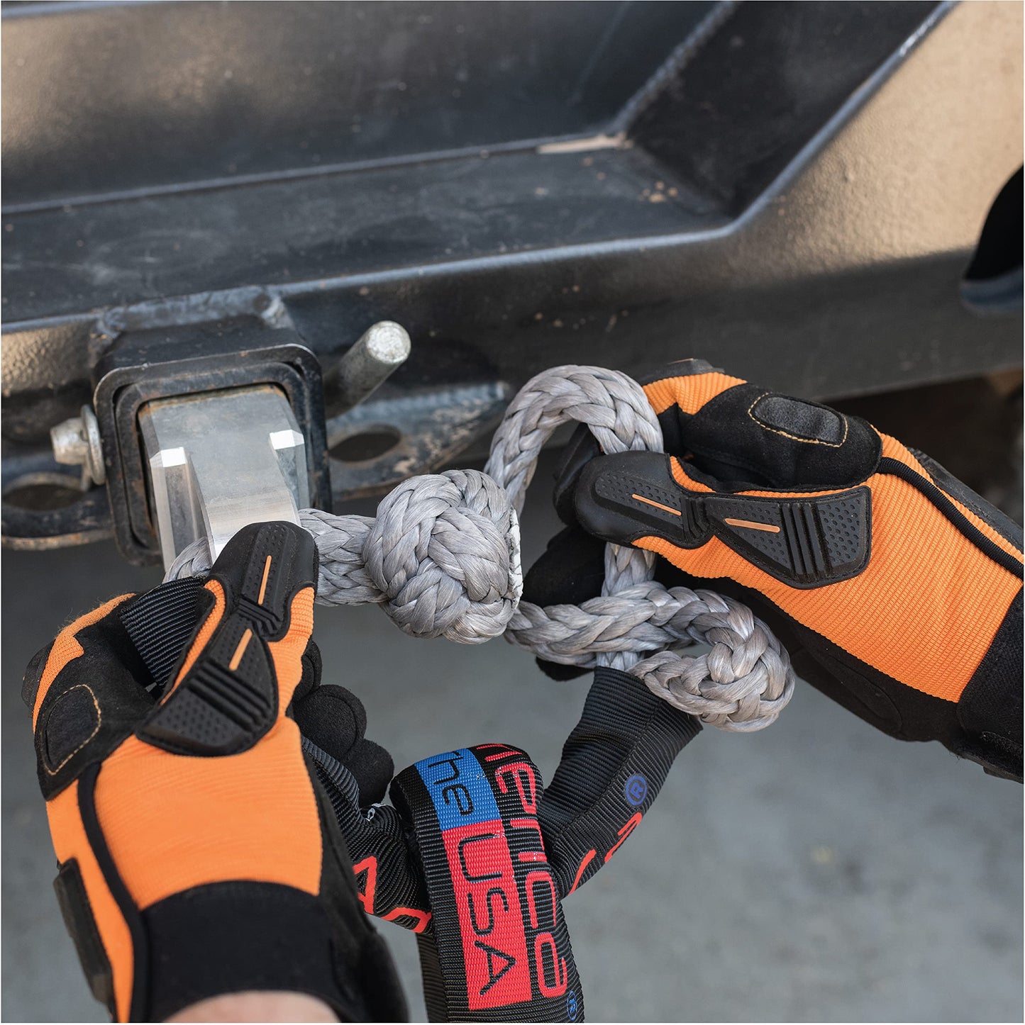 GearAmerica ½” Synthetic Soft Shackle | 45,000 lbs Breaking Strength (BLUE)- Made in The USA