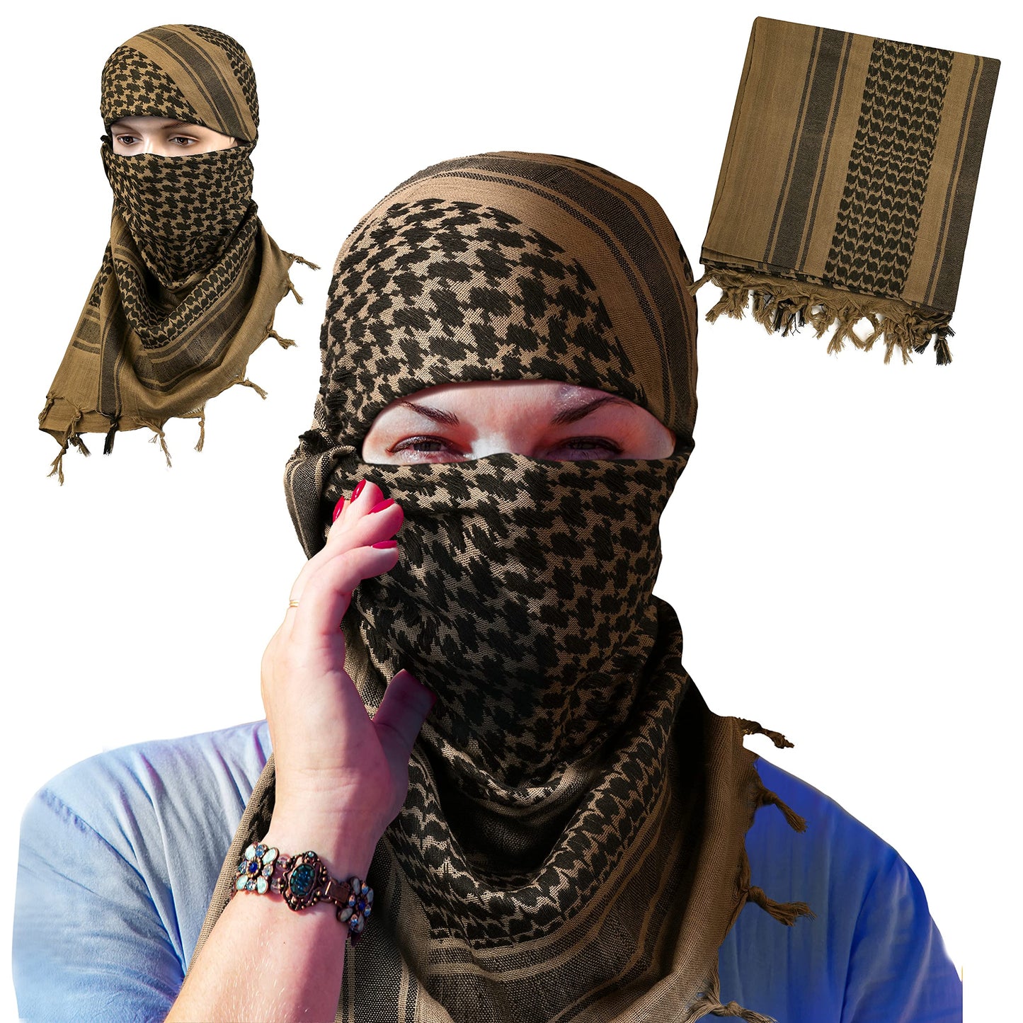 Shemagh Tactical Desert Military Head Scarf Men Women Motorcycle Face Mask Biker Arab Wrap Summer Keffiyeh Cover Scarves…