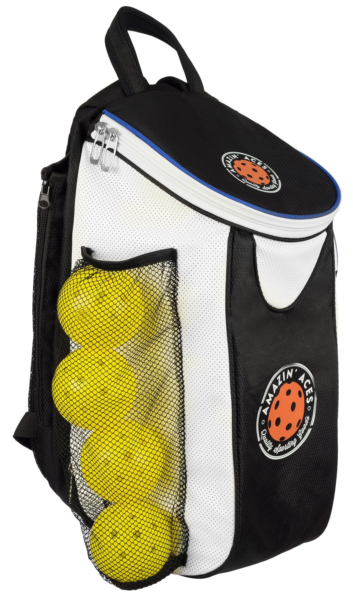 Amazin' Aces Premium Pickleball Backpack | Bag Features Pickleball Holder/Sleeve | Pack Fits Multiple Paddles | Convenient Pockets for Phone, Keys, & Wallet | Padded Back & Straps for Added Comfort