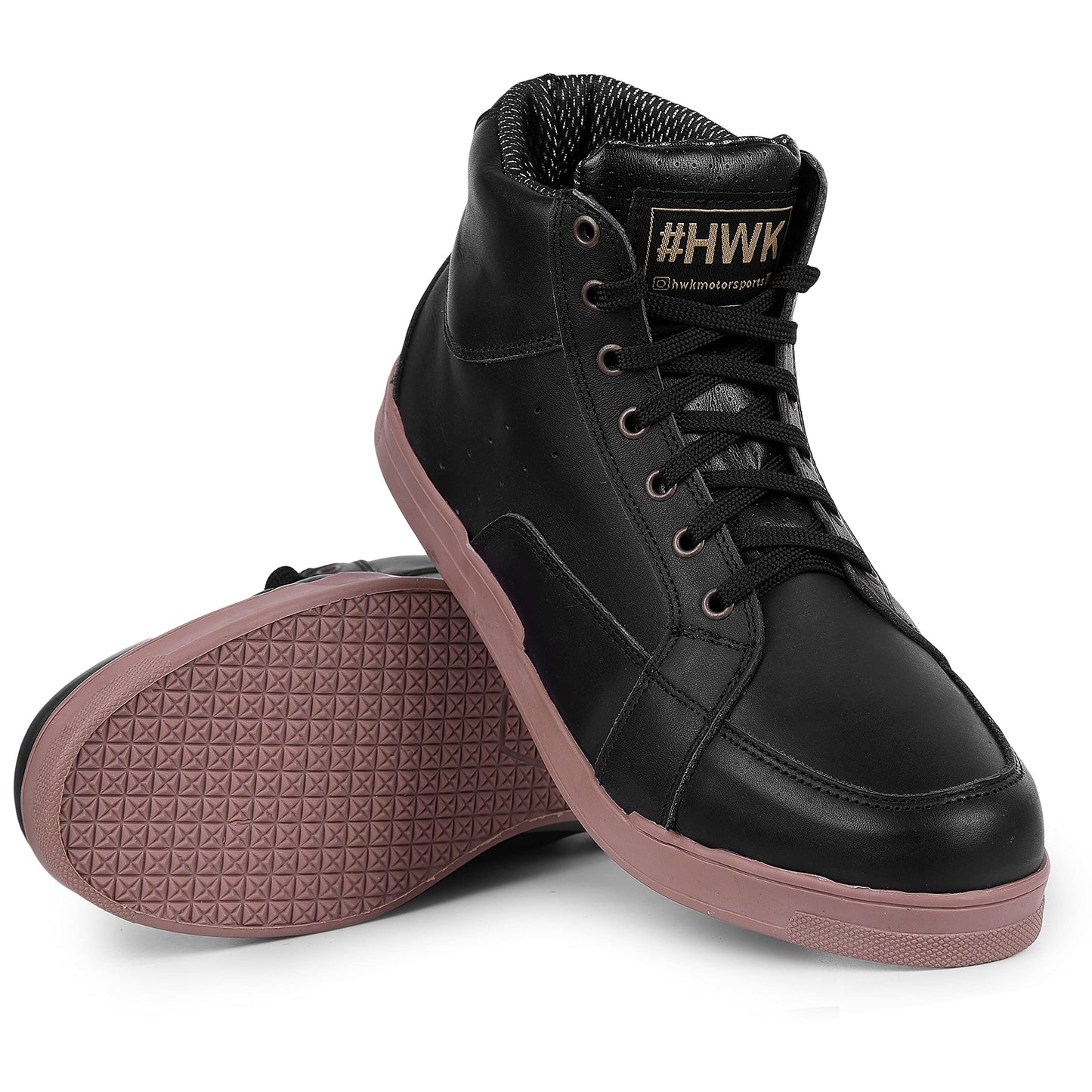 HWK Motorcycle Shoes Leather Street Riding Powersports Tactical Casual Protective Gear Accessories Footwear Boots